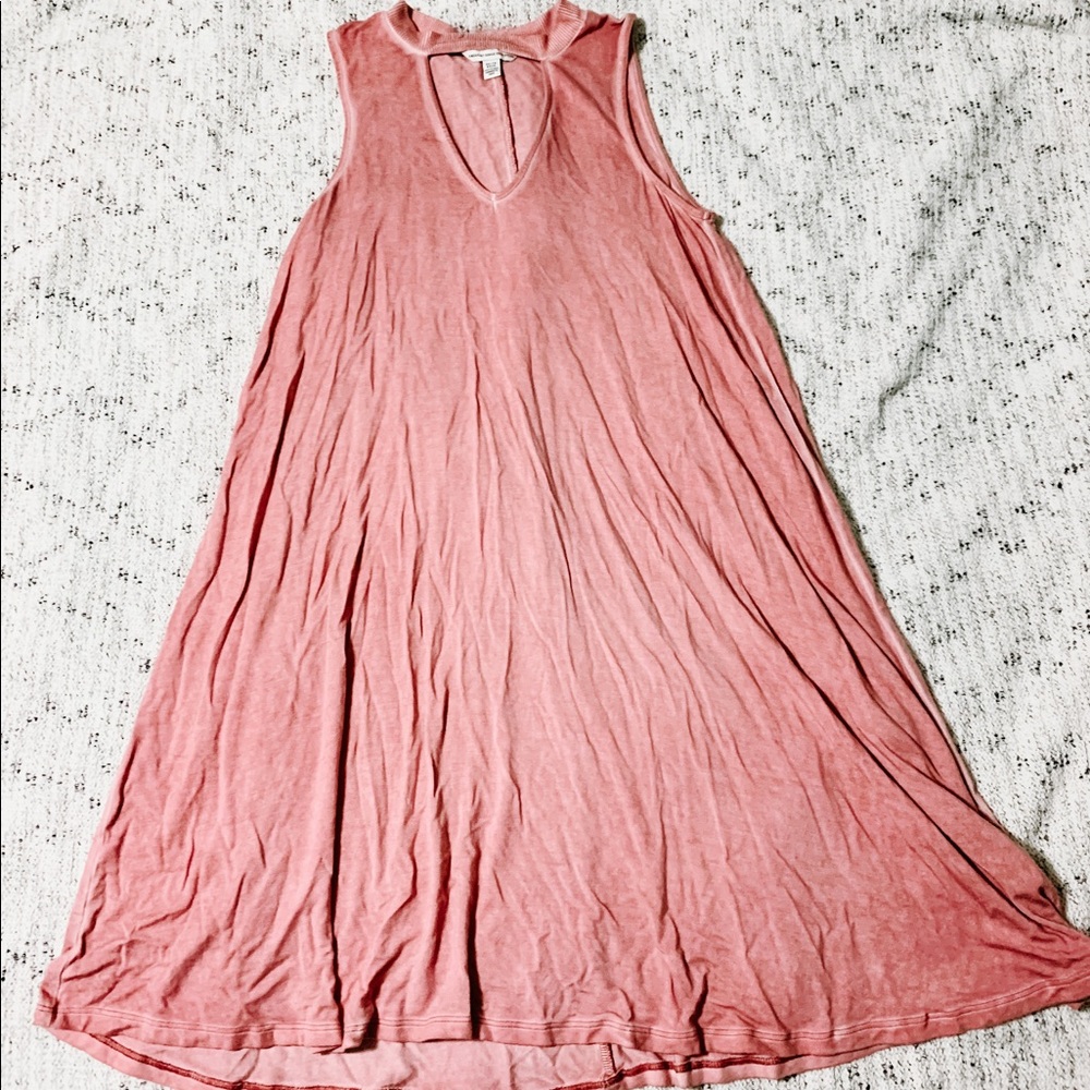 American Eagle sleeves v neck jersey dress